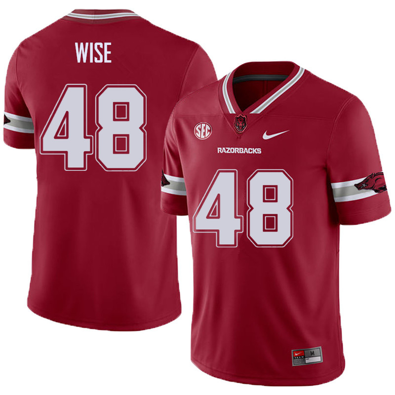 Men #48 Deatrich Wise Arkansas Razorback College Football Alternate Jerseys Sale-Cardinal
